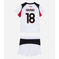 AC Milan Christopher Nkunku #18 Fotballklær Bortedraktsett Barn 2025-26 Kortermet (+ korte bukser)